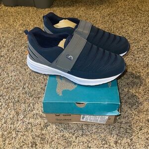 Bourge Men's Comfortable Running Shoes Lightweight Slip on Sneakers Blue Size 13
